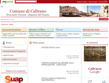 Tablet Screenshot of comune.caltrano.vi.it